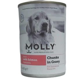 Molly 400 gr Somonlu Sos İçinde Parça Etli Köpek Konservesi