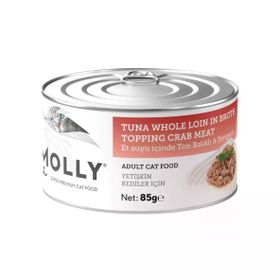 Molly Et Suyu İçinde Ton Balıklı ve Yengeçli 85 gr Yetişkin Kedi Konservesi