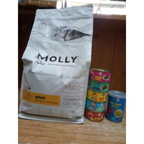 Molly Hairball Control Tavuklu ve Hamsili Düşük Tahıllı 20 kg Yetişkin Kedi Maması