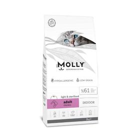 Molly İndoor Hypo-Allergenic Tavuklu Düşük Tahıllı Kısırlaştırılmış 2 kg Kedi Maması