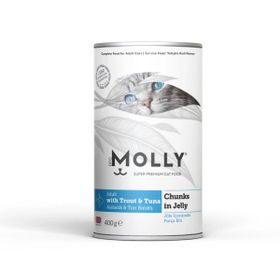 Molly Jöle İçinde Parça Alabalık ve Ton Balıklı 400 gr Yetişkin Kedi Konservesi