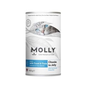 Molly Jöle İçinde Parça Alabalık ve Ton Balıklı 400 gr Yetişkin Kedi Konservesi