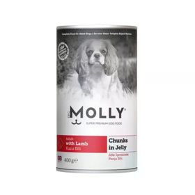 Molly Jöle İçinde Parça Kuzu Etli 400 gr Yetişkin Köpek Konservesi
