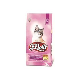 Molly Kısırlaştırılmış Tavuklu Light 15 kg Tüm Irklar İçin Yetişkin Kuru Kedi Maması