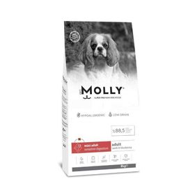 Molly Küçük Irk Hipoalerjenik Kuzu Etli ve Yaban Mersinli Düşük Tahıllı 8 kg Yetişkin Köpek Maması