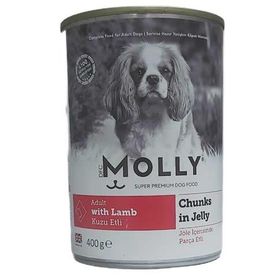 Molly Kuzu Etli Jöle İçinde Parca Etli 400 Gr Köpek Konservesi