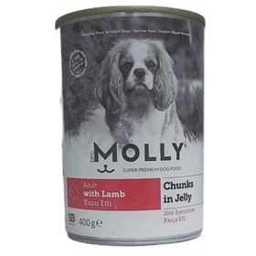 Molly Kuzu Etli Jöle İçinde Parca Etli 400 Gr Köpek Konservesi