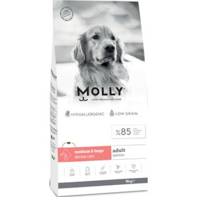 Molly Medium Adult Derma Care 15 kg Somonlu Orta ve Büyük Irk Yetişkin Köpek Maması