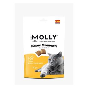 Molly Meow Moments Anti-Hairball Tüy Yumağı Kontrolü İçin 60 gr Kedi Ödül Maması
