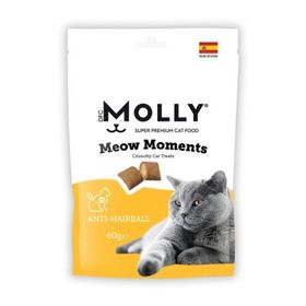 Molly Meow Moments Anti-Hairball Tüy Yumağı Kontrolü İçin 60 gr Kedi Ödül Maması