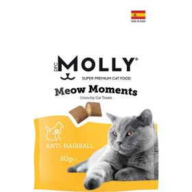 Molly Meow Moments Anti-Hairball Tüy Yumağı Kontrolü İçin 60 gr Kedi Ödül Maması
