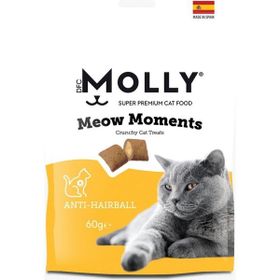 Molly Meow Moments Anti-Hairball Tüy Yumağı Kontrolü İçin 60 gr Kedi Ödül Maması