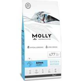 Molly Premium Tavuklu Tahıllı 15 Kg Tüm Irklar İçin Yavru Kuru Kedi Maması