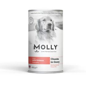 Molly Sos İçinde Parça Somonlu 400 gr Yetişkin Köpek Konservesi