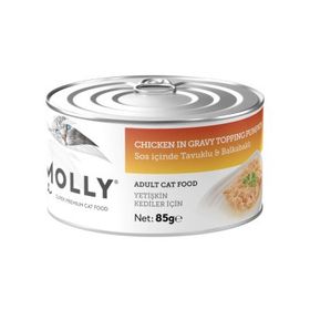 Molly Sos İçinde Tavuklu ve Balkabaklı Yetişkin 85 gr Kedi Konservesi