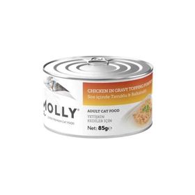 Molly Sos İçinde Tavuklu ve Balkabaklı Yetişkin 85 gr Kedi Konservesi