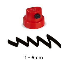Molotow 1-6 cm Kırmızı Siyah Sprey Boya Başlığı
