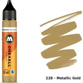 Molotow One4All 30 ml Metallic Gold 228 Akrilik Refill