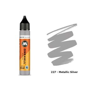 Molotow One4All 30 ml Metallic Silver 227 Akrilik Refill