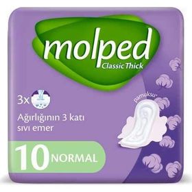 Molped 10lu Hijyenik Kadın Normal Kalın Ped
