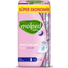 Molped 2x16'lı Ultra Kuruluk Süper Ekonomik Gece Hijyenik Ped
