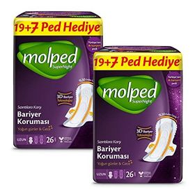 Molped 52 Adet Süpernight Hijyenik Ped Uzun Avantaj Paketi