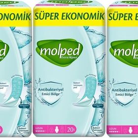 Molped Extra Antibakteriyel Uzun 3x20 Adet Hijyenik Ped