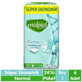 Molped Extra Hijyen Antibakteriyel 24x4 Adet Normal Ped