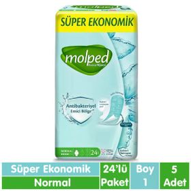 Molped Extra Hijyen Antibakteriyel 24x5 Adet Normal Ped