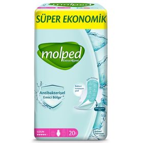 Molped Extra Hijyen Antibakteriyel Seko Uzun 18'li Ped