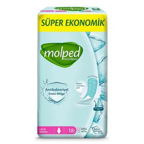Molped Extra Hijyen Antibakteriyel Seko Uzun 18'li Ped