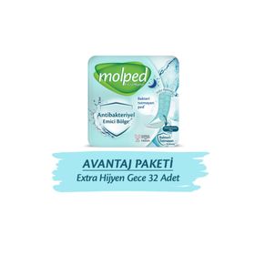 Molped Extra Hijyen Gece Avantaj Paketi 32 Adet Hijyenik Ped