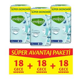 Molped Extra Hijyen Gece Süper Avantaj Paketi 48 Adet Ped