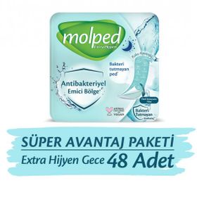 Molped Extra Hijyen Gece Süper Avantaj Paketi 48 Adet Ped