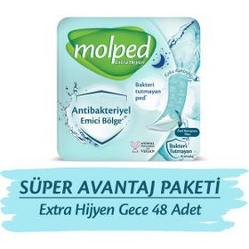 Molped Extra Hijyen Gece Süper Avantaj Paketi 48 Adet Ped