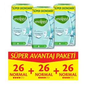 Molped Extra Hijyen Normal Süper Avantaj Paketi 72 Adet Hijyenik Ped