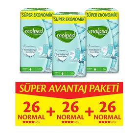 Molped Extra Hijyen Normal Süper Avantaj Paketi 72 Adet Hijyenik Ped