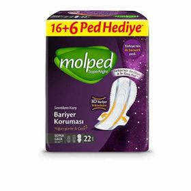Molped Gece 22 Adet Supernight Dev Ekonomik Ped