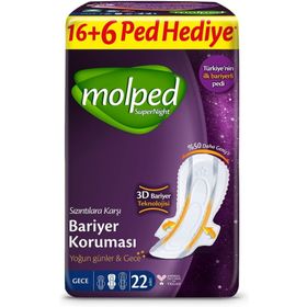 Molped Gece 22 Adet Supernight Dev Ekonomik Ped