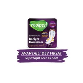 Molped Gece 44 Adet Super Night Hijyenik Ped
