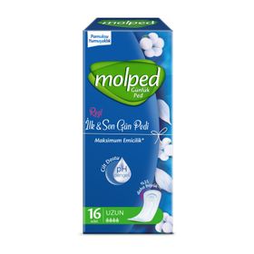 Molped İlk ve Son Gün Pedi 16 Adet Uzun Günlük Ped