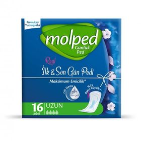 Molped İlk ve Son Gün Pedi 16 Adet Uzun Günlük Ped