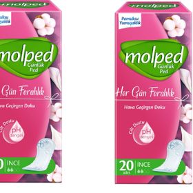 Molped İnce Parfümsüz 2x20'li Günlük Ped