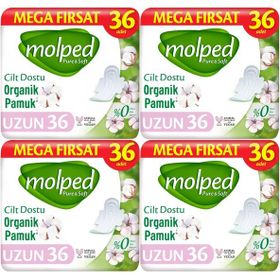 Molped Pure & Soft 4'lü 144 Adet Uzun Ultra Hijyenik Ped