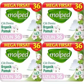 Molped Pure & Soft 4'lü 144 Adet Uzun Ultra Hijyenik Ped