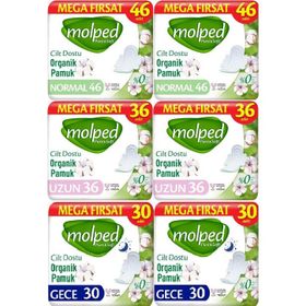 Molped Pure Soft 92 Adet Normal + 72 Adet Uzun + 60 Adet Gece Hijyenik Ped