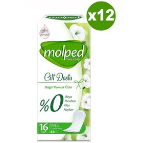 Molped Pure & Soft Cilt Dostu 12x16 Günlük Ped