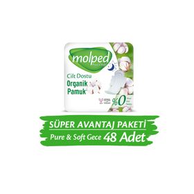 Molped Pure Soft Gece 48 Adet Hijyenik Ped