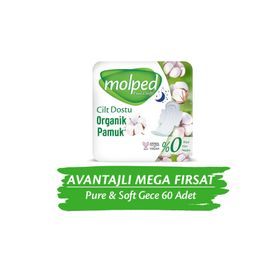 Molped Pure Soft Gece 60 Adet Hijyenik Ped