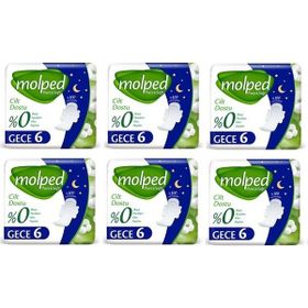 Molped Pure Soft Gece 6x6 Adet Ped